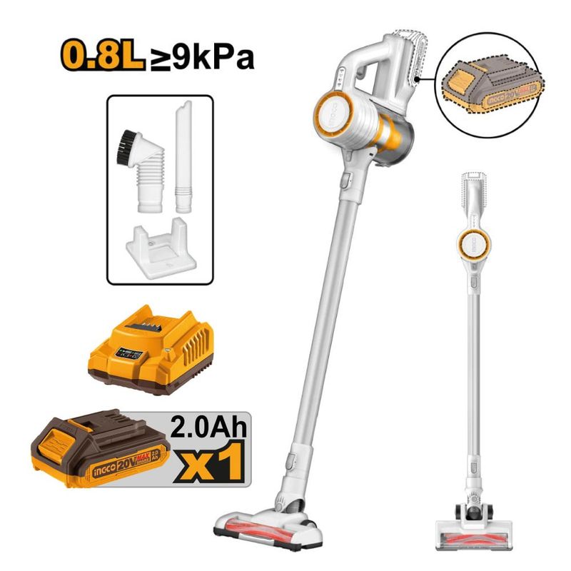INGCO TOOLS - ASPIRADORA INALÁMBRICA INGCO 20V 1 BATERÍA 2.0AH CARGADOR CVLI20061