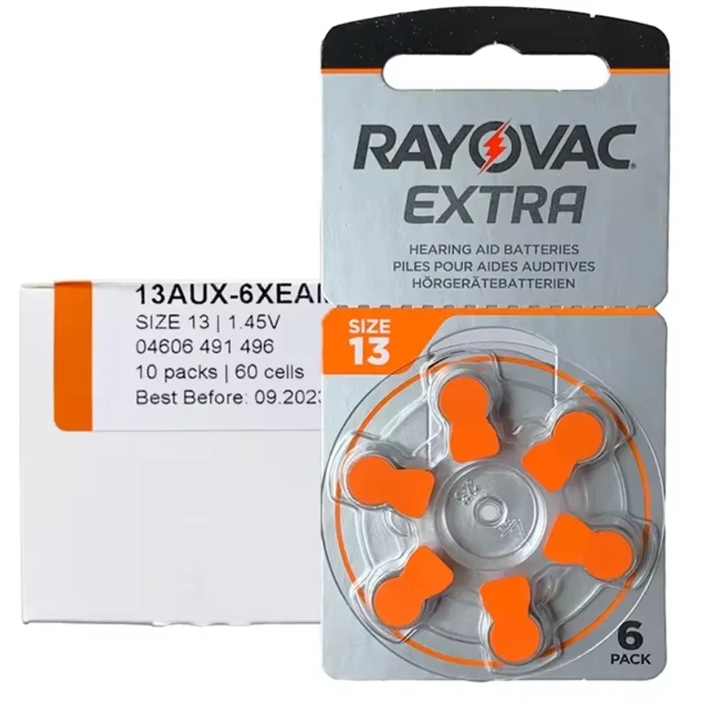 RAYOVAC - 5 Pack De 6 Pilas Para Audifonos Auditivos RAYOVAC EXTRA A13