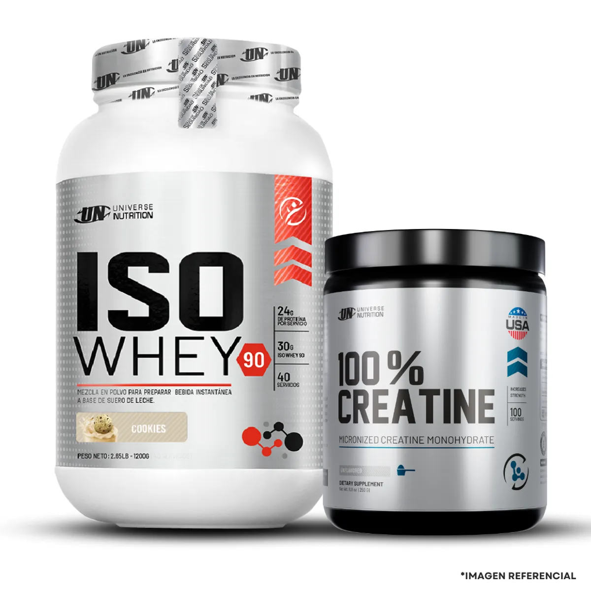 UNIVERSE NUTRITION - Iso whey 90 1.1 kg cookie + Creatina universe nutrition 250 g