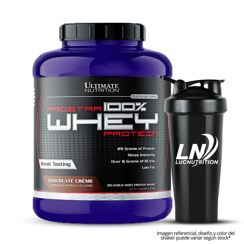 ULTIMATE NUTRITION - Prostar 100% Whey 5 Lb Proteina Ultimate Nutrition - Chocolate Crema + shaker