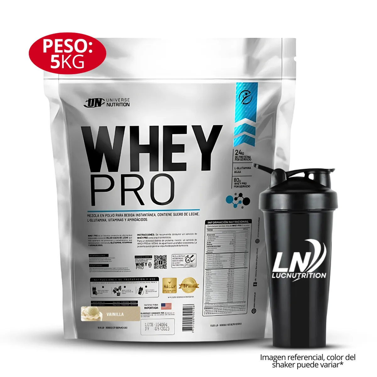 UNIVERSE NUTRITION - Whey Pro 5 kg Vainilla + Shaker