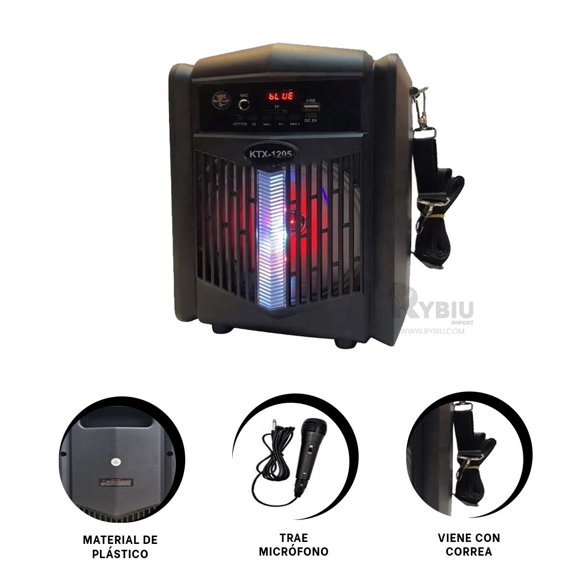 GENERICO - Bocina Altavoz Portatil KTX en 65 pulg Y+Regalo Agendita