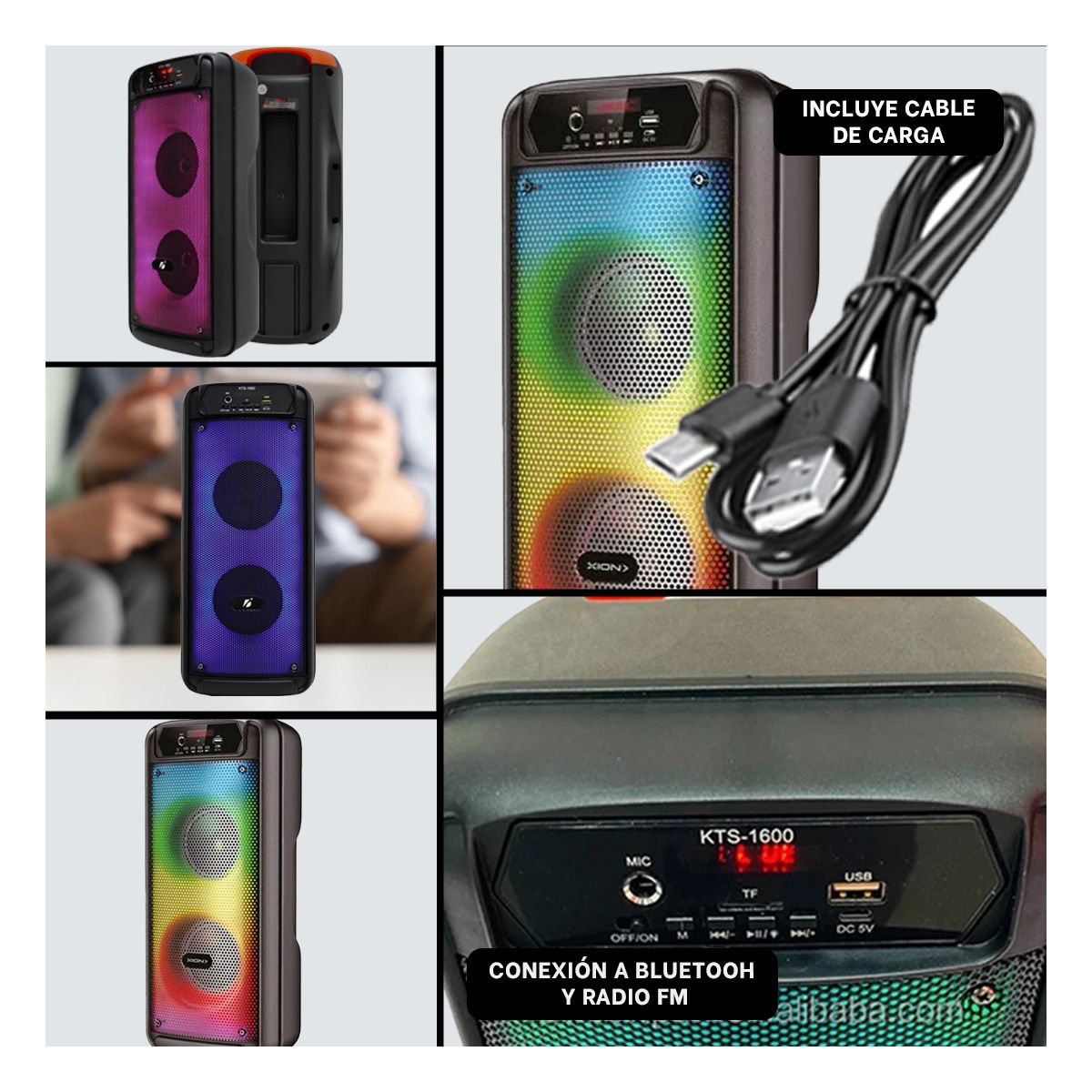 GENERICO - Parlante Potencia Sonora para Cuarto Y+Papel de Regalo