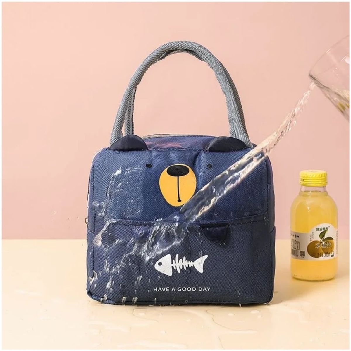 MINARI - Lonchera Térmica de Alimentos y Bebidas para Niños Azul L74