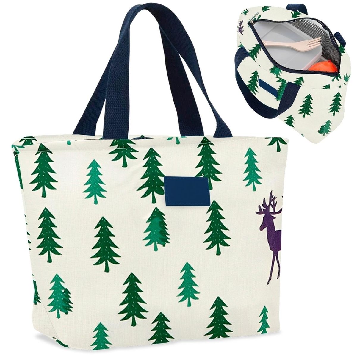 MINARI - Lonchera Térmica de Alimentos Bolso Impermeable Árboles 17L