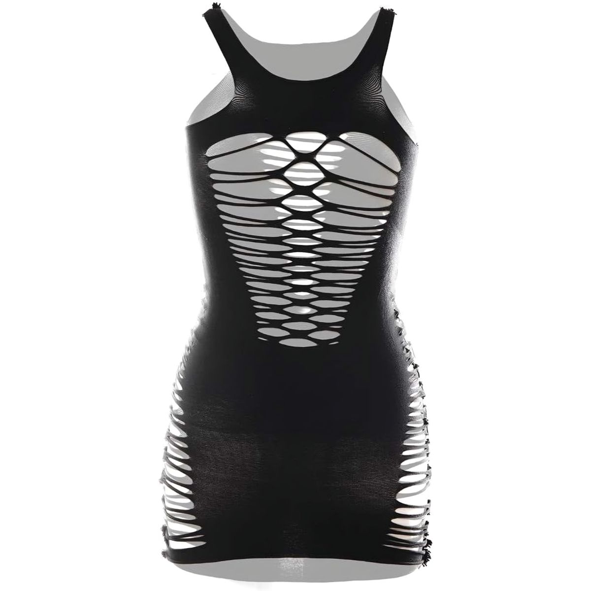 GENERICO - Sexy Malla Lencería Negra tipo vestido