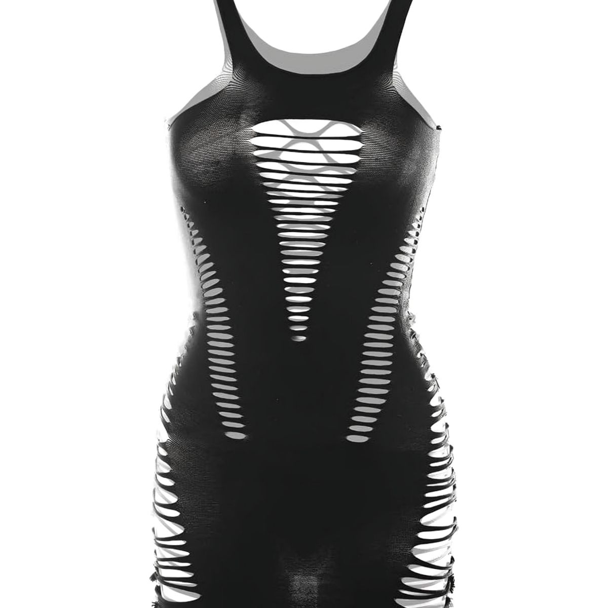 GENERICO - Sexy Malla Lencería Negra tipo vestido