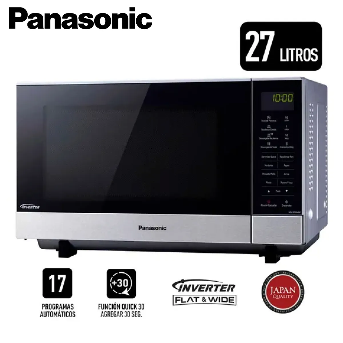 PANASONIC - Horno microondas Panasonic NN-SF564MRPM 27L