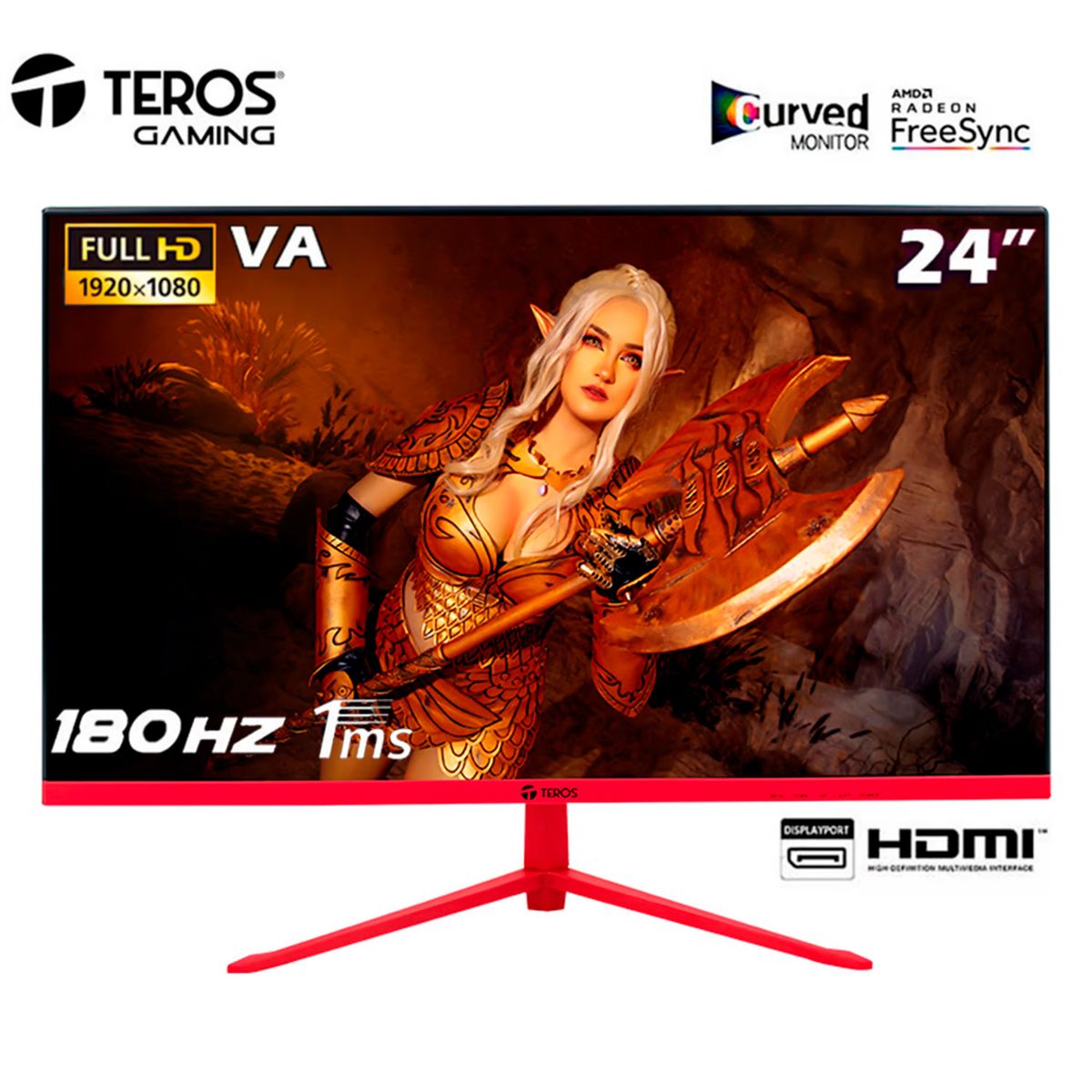 TEROS - Monitor curvo TEROS TE-2473G 238 FHD VA HDMI