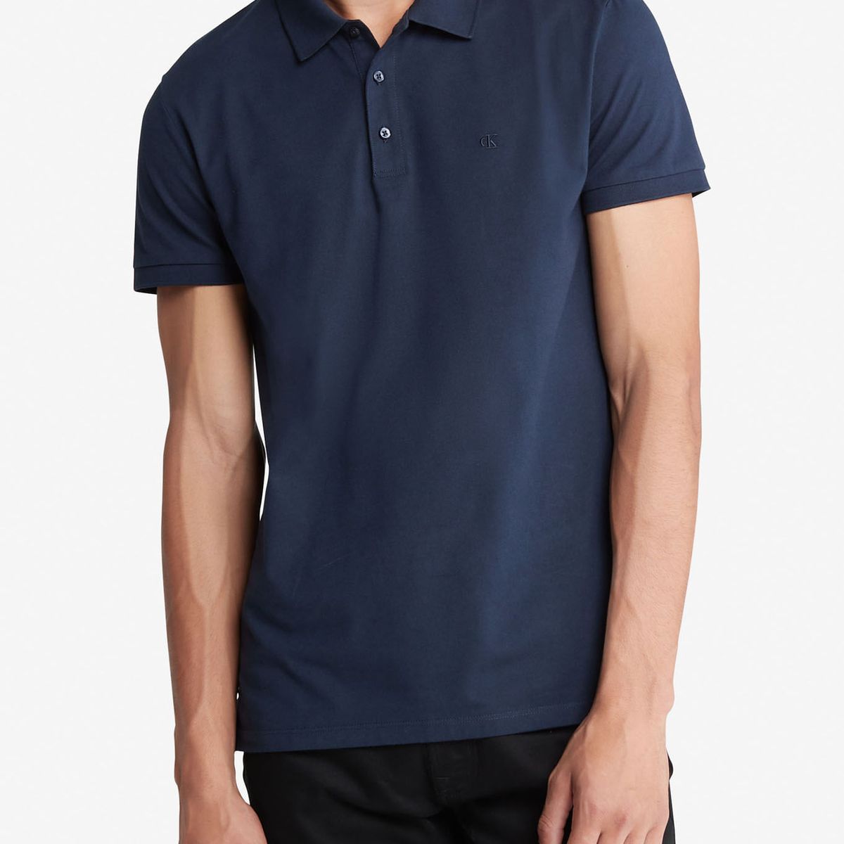 CALVIN KLEIN - POLO SS SMOOTH COTTON SLIM SOLID PO