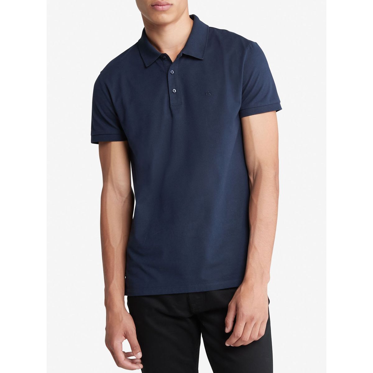 CALVIN KLEIN - POLO SS SMOOTH COTTON SLIM SOLID PO