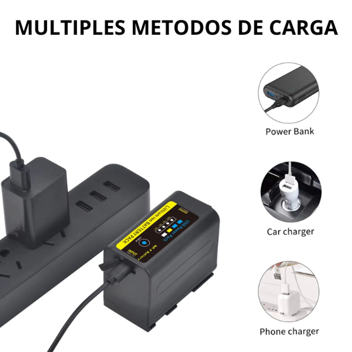 GENERICO - Bateria Np-f770 Para Luces Led Camaras De Video Sony 6400mah