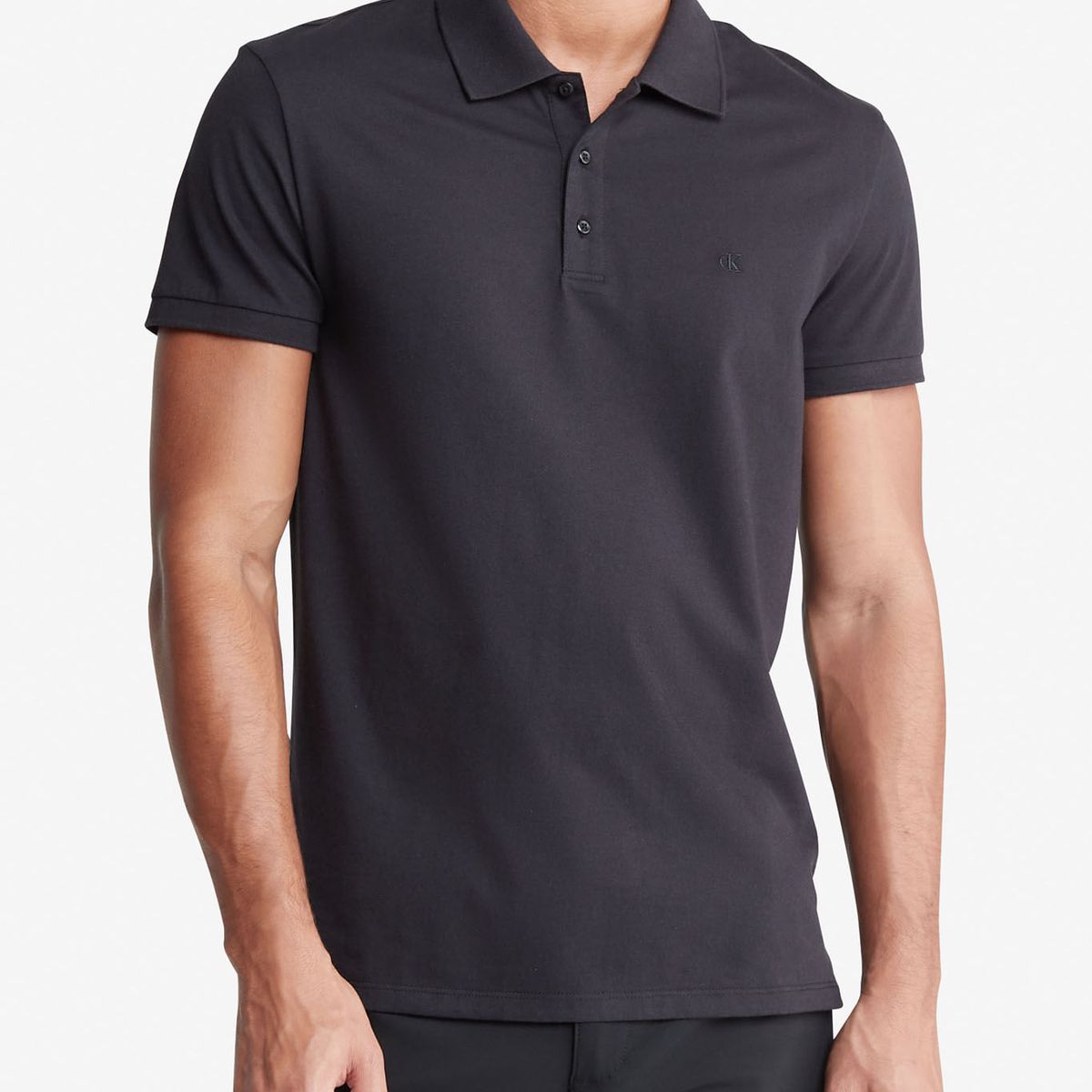 CALVIN KLEIN - POLO SS SMOOTH COTTON SLIM SOLID PO