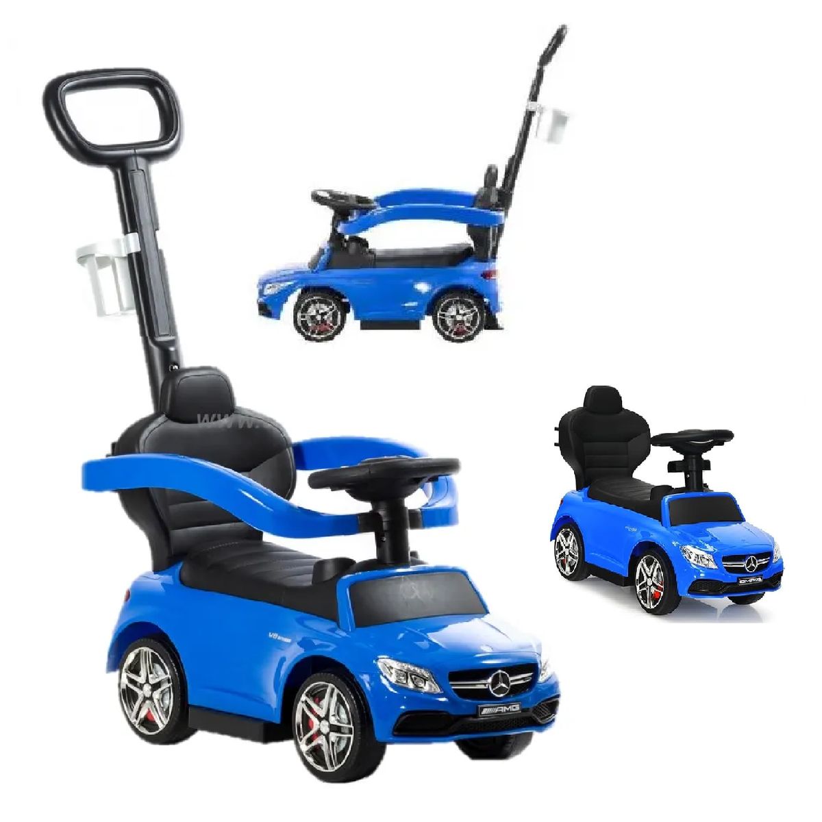 EVEZO - Buggie Mercedes Benz Lincenciado con Portavaso EV639 -Azul