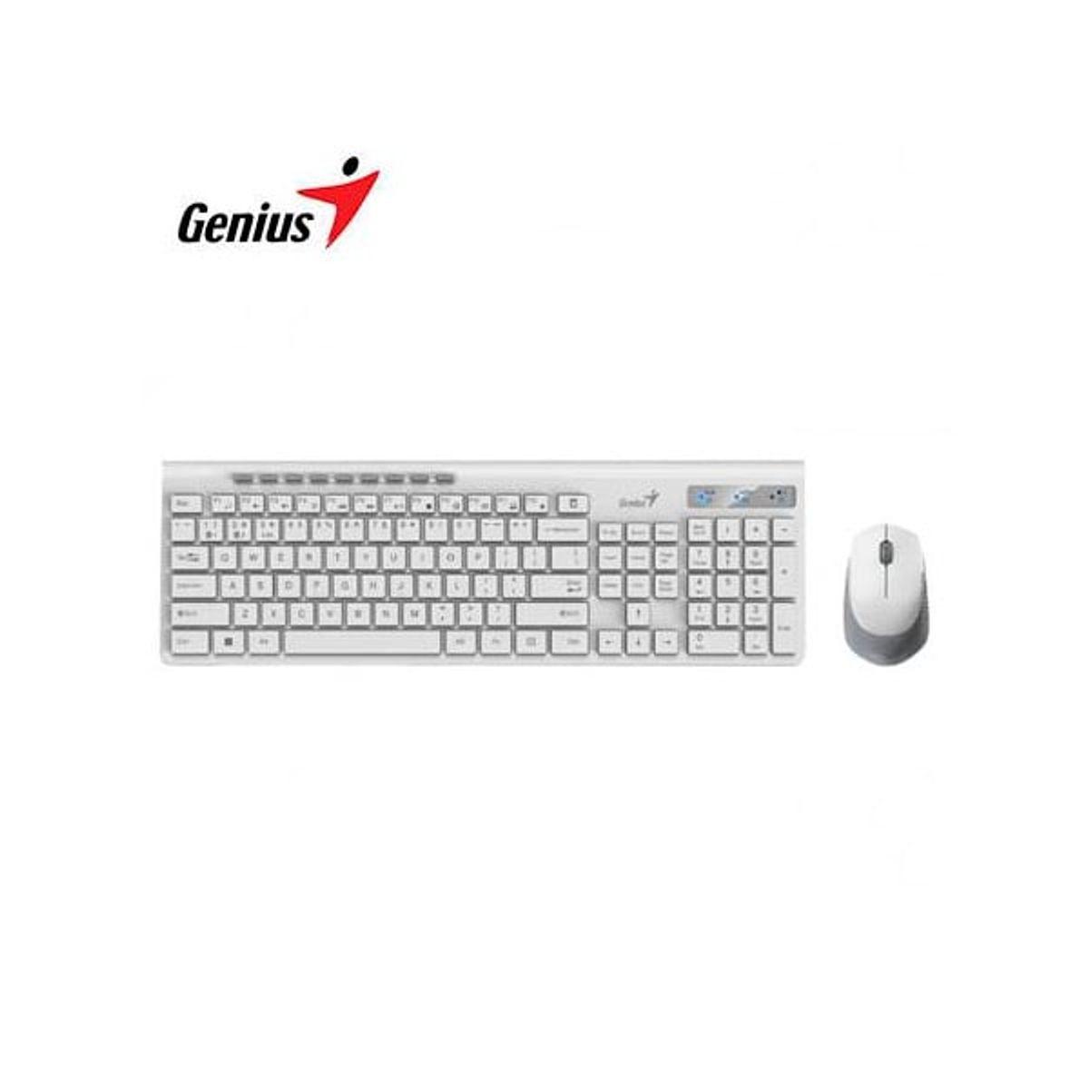 GENIUS - Teclado Inalambrico  Genius + Mouse Slim Star 8230 Blanco