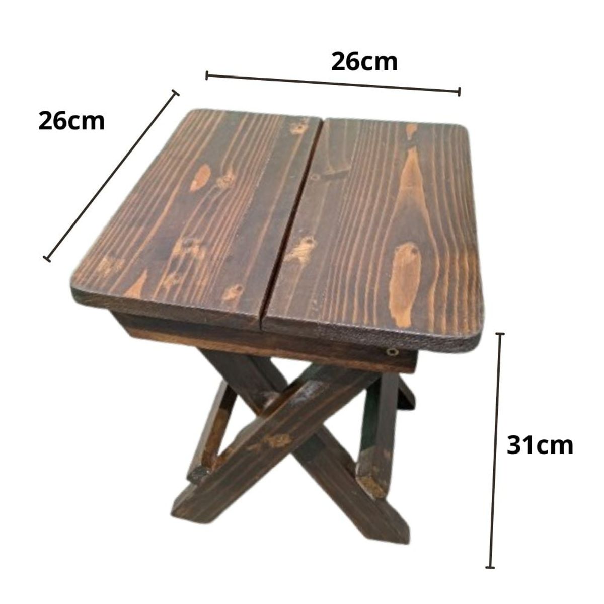 START FG - Banquito Plegable Playero De Madera En Marron