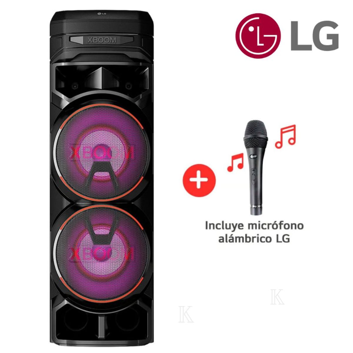 LG - Equipo Bluetooth LG XBOOM RNC9 Altavoz para Fiesta de karaoke