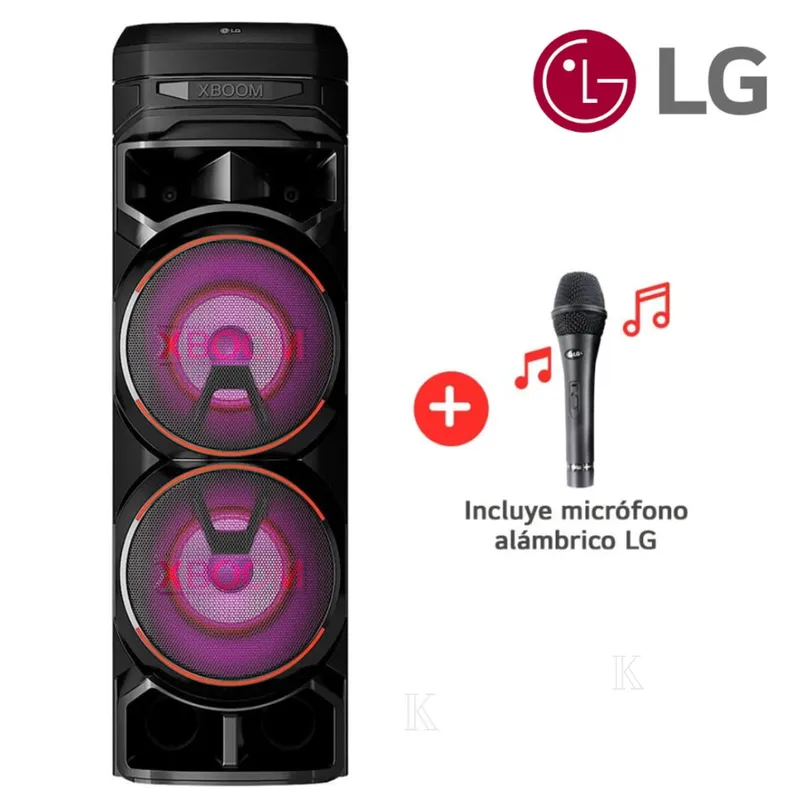 LG - Equipo Bluetooth LG XBOOM RNC9 Altavoz para Fiesta de karaoke
