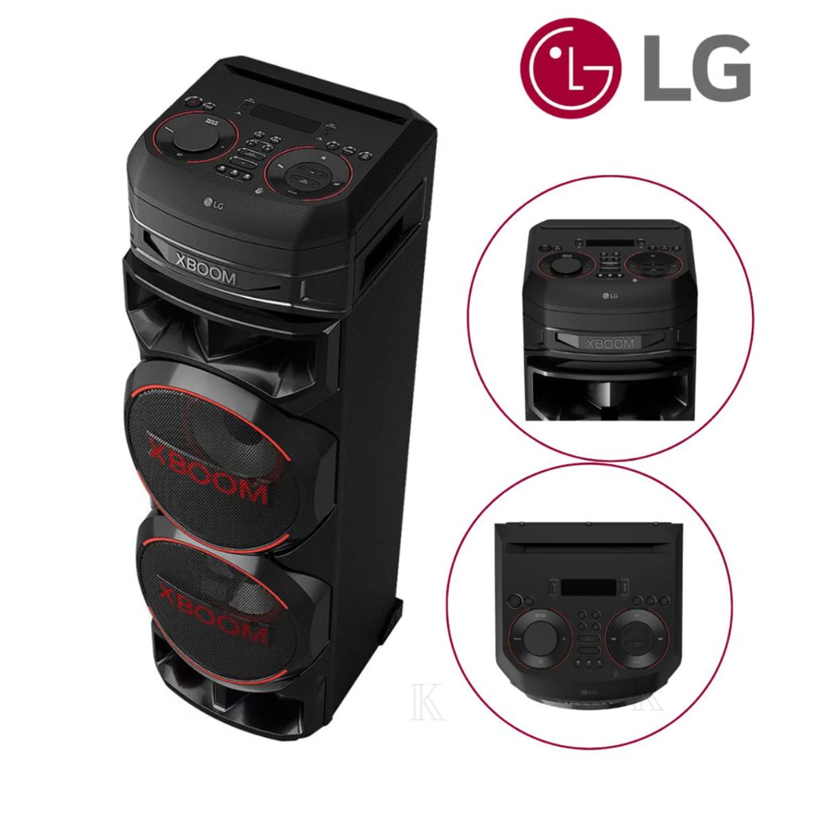 LG - Equipo Bluetooth LG XBOOM RNC9 Altavoz para Fiesta de karaoke
