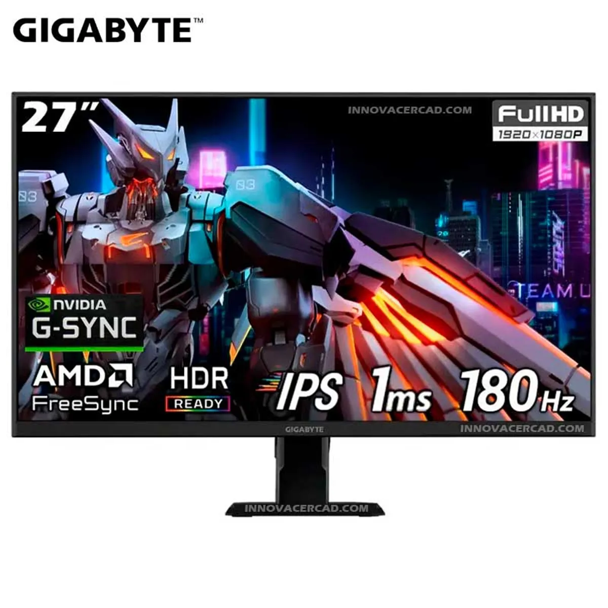 GIGABYTE - Monitor Gaming Gigabyte GS27FA 27 Full HD SS IPS 1ms 180hz HDR