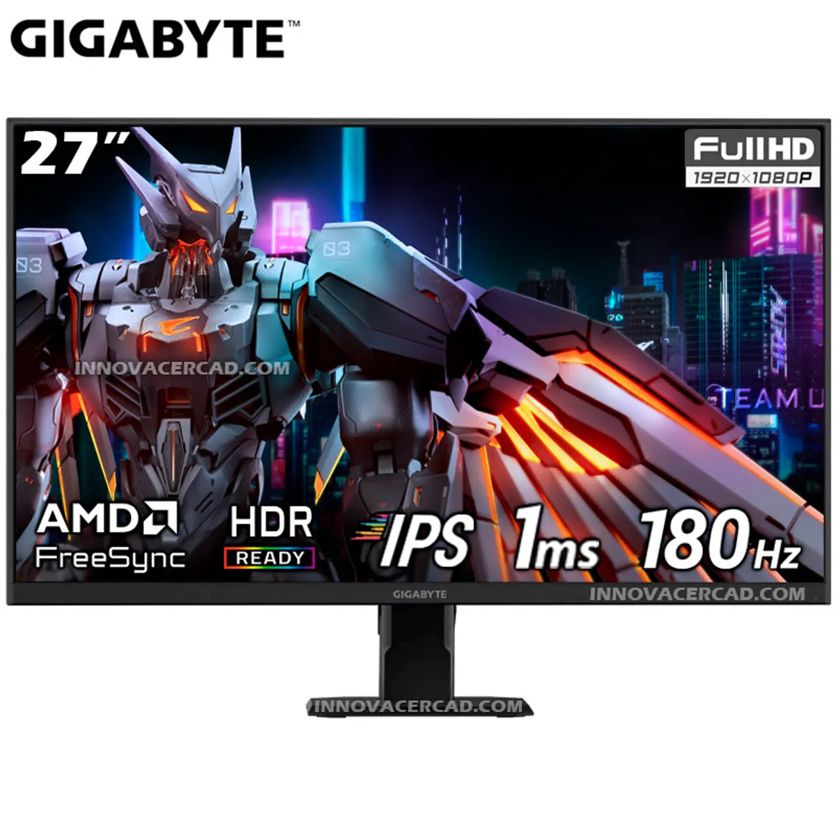 GIGABYTE - Monitor Gaming Gigabyte GS27FA 27 Full HD SS IPS 1ms 180hz HDR