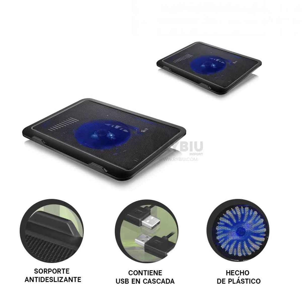 GENERICO - Ventilador Cruiser de Pc Negro Y+Regalo Ligas para Peinar