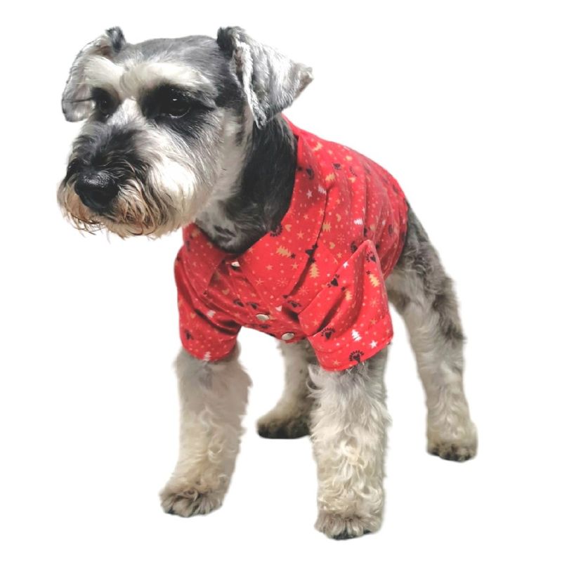MD - Camisa para Mascotas Gatos y Perros Navidad T-S