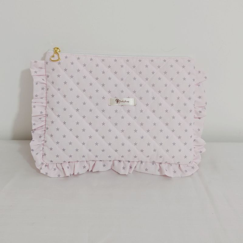 GENERICO - Estuche Cartuchera Popelina estampada 23 cm x 17 cm Rosada