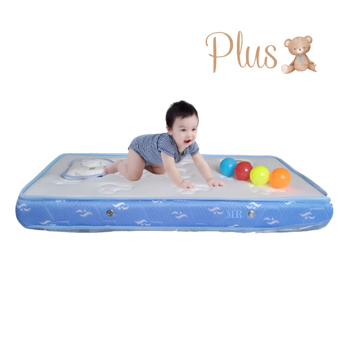 GENERICO - Colchón Plus para Bebé bordes Celeste