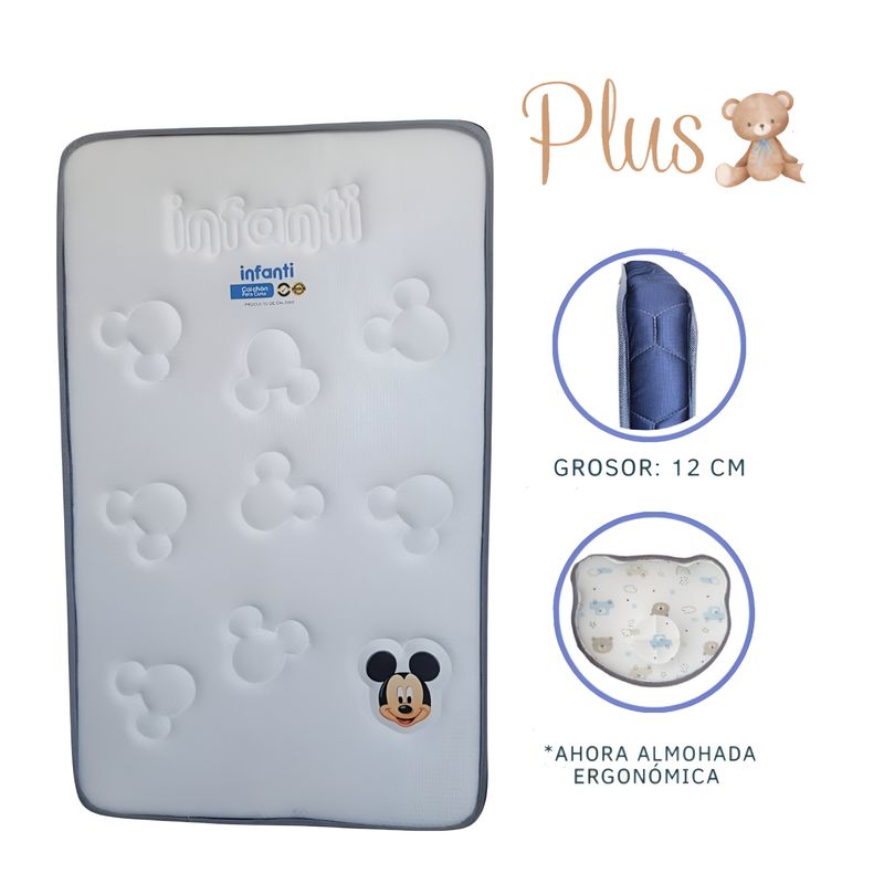 GENERICO - Colchón Plus para Bebé bordes Azul