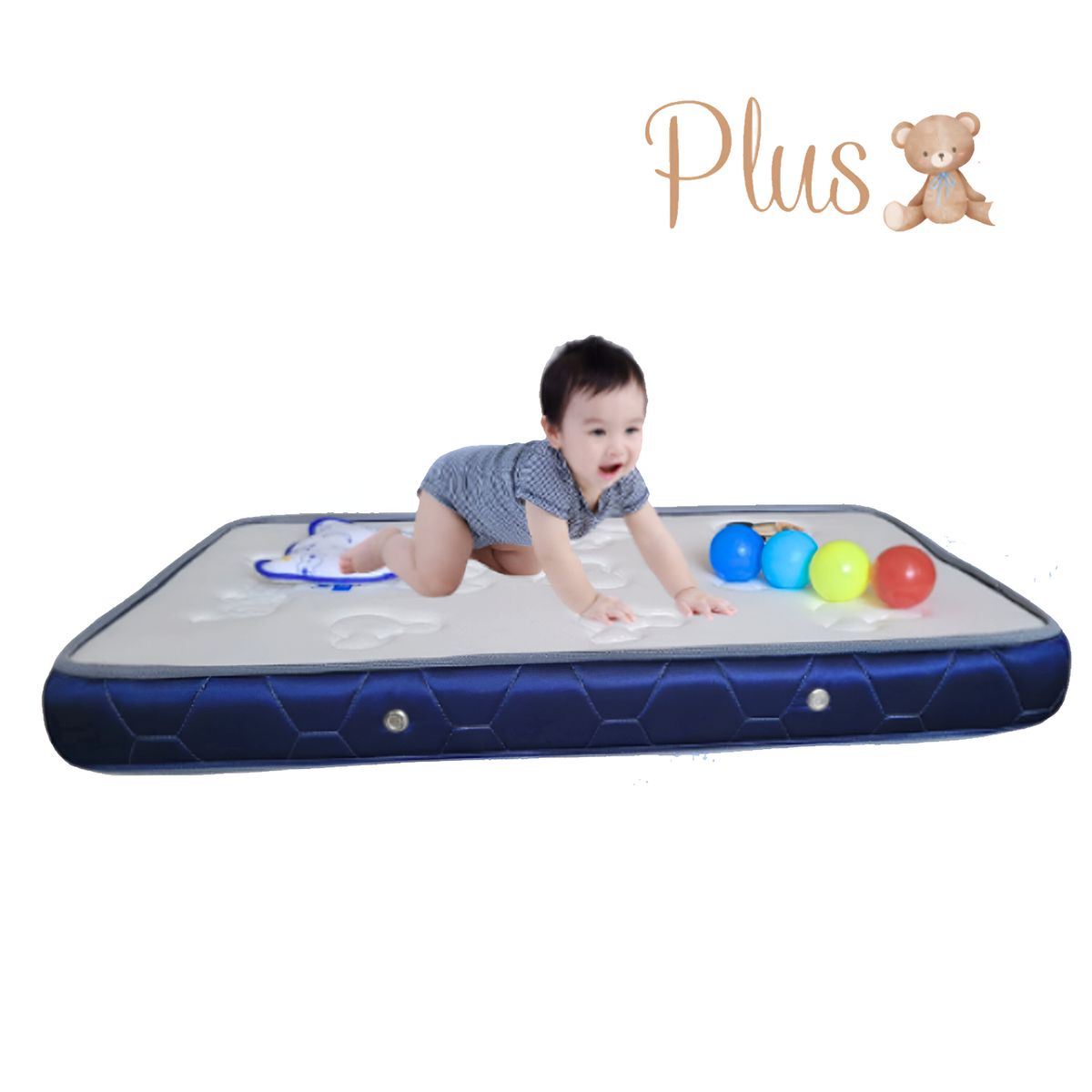 GENERICO - Colchón Plus para Bebé bordes Azul