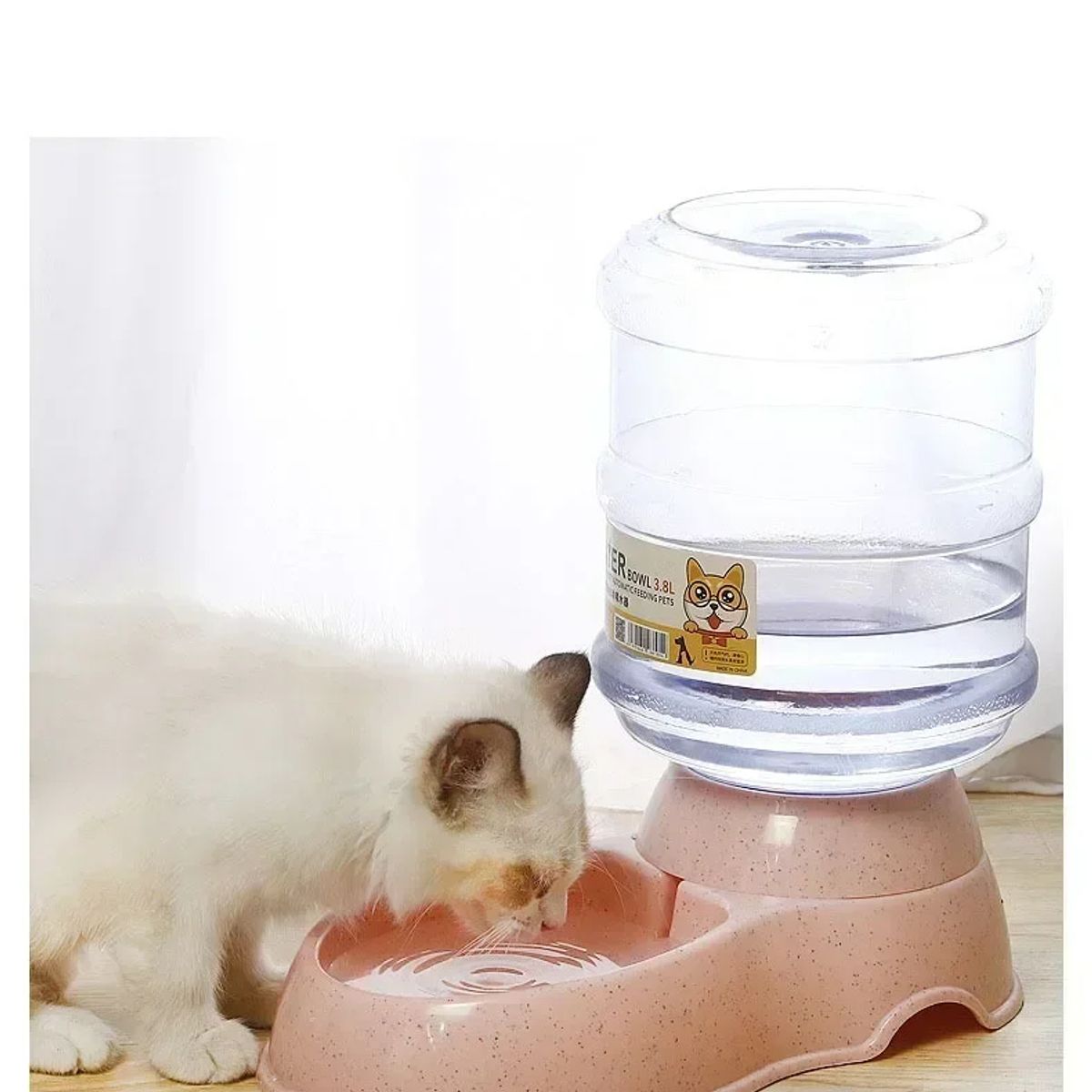 GENERICO - BEBEDERO AUTOMÁTICO PARA MASCOTAS 3.8 L ROSADO