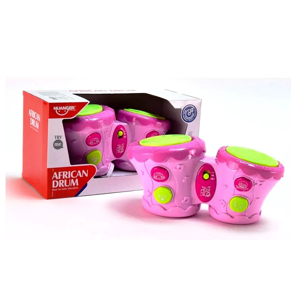 GENERICO - Tambor Didáctico Rosa con Luces y Sonidos