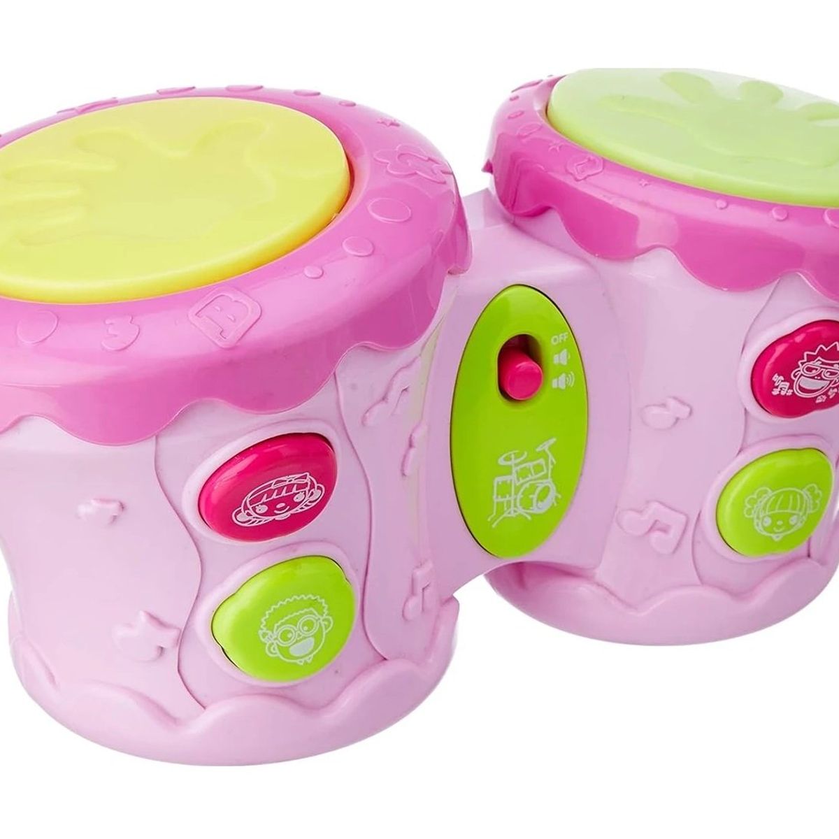 GENERICO - Tambor Didáctico Rosa con Luces y Sonidos