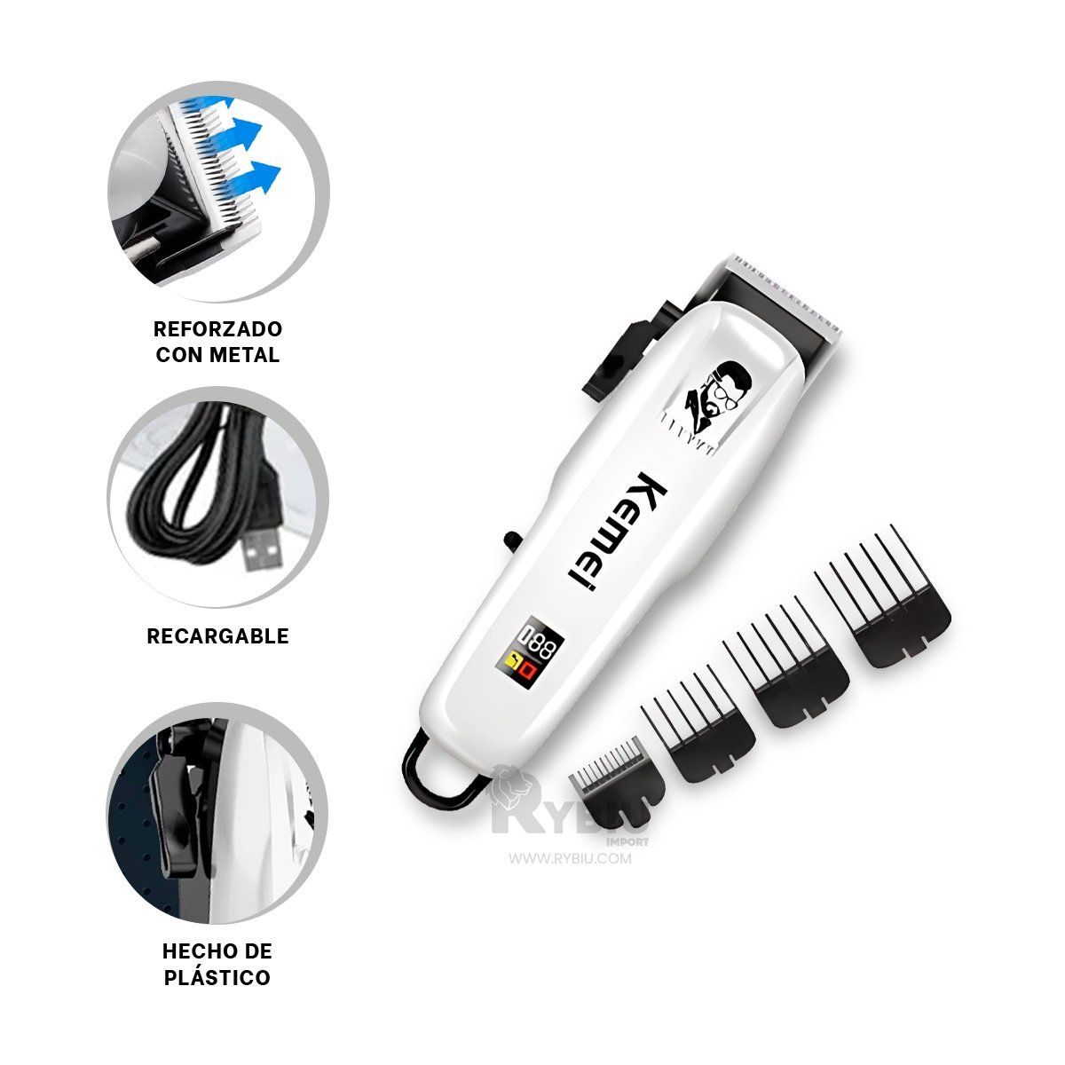 GENERICO - Cortadora Compacta para Barba Y+Banderitas Adhesivas