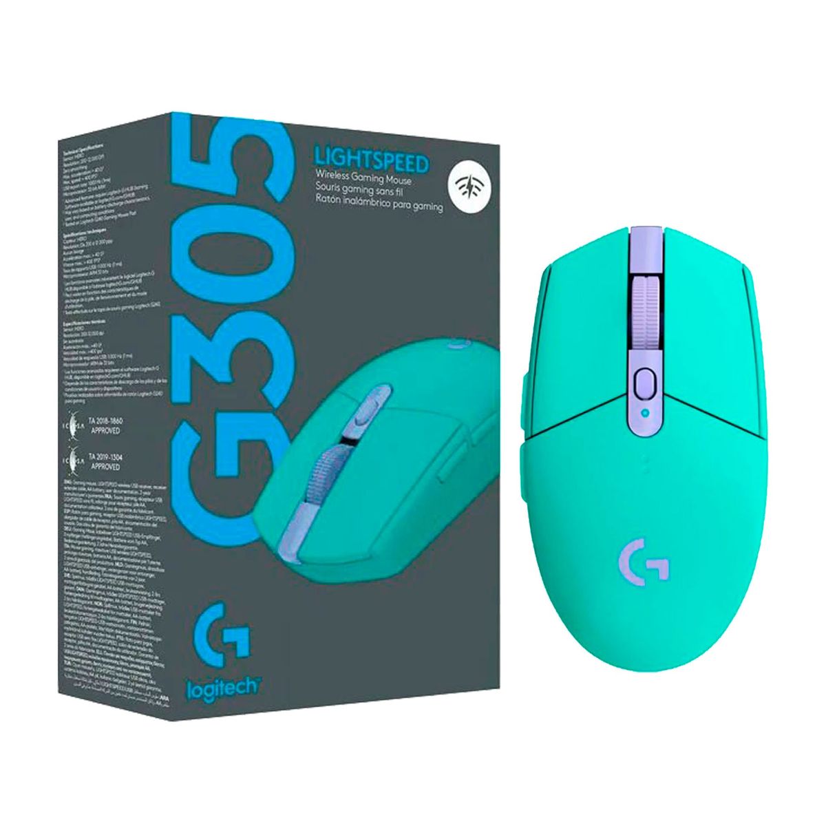 LOGITECH - MOUSE GAMER INALÁMBRICO LOGITECH G305 LIGTHSPEED MENTA PN 910-006376