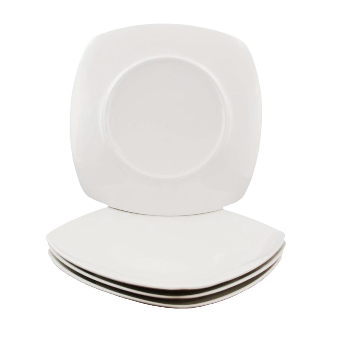 INSPIRA - Set de 4 Platos Cerámica Cuadrados 23 cm