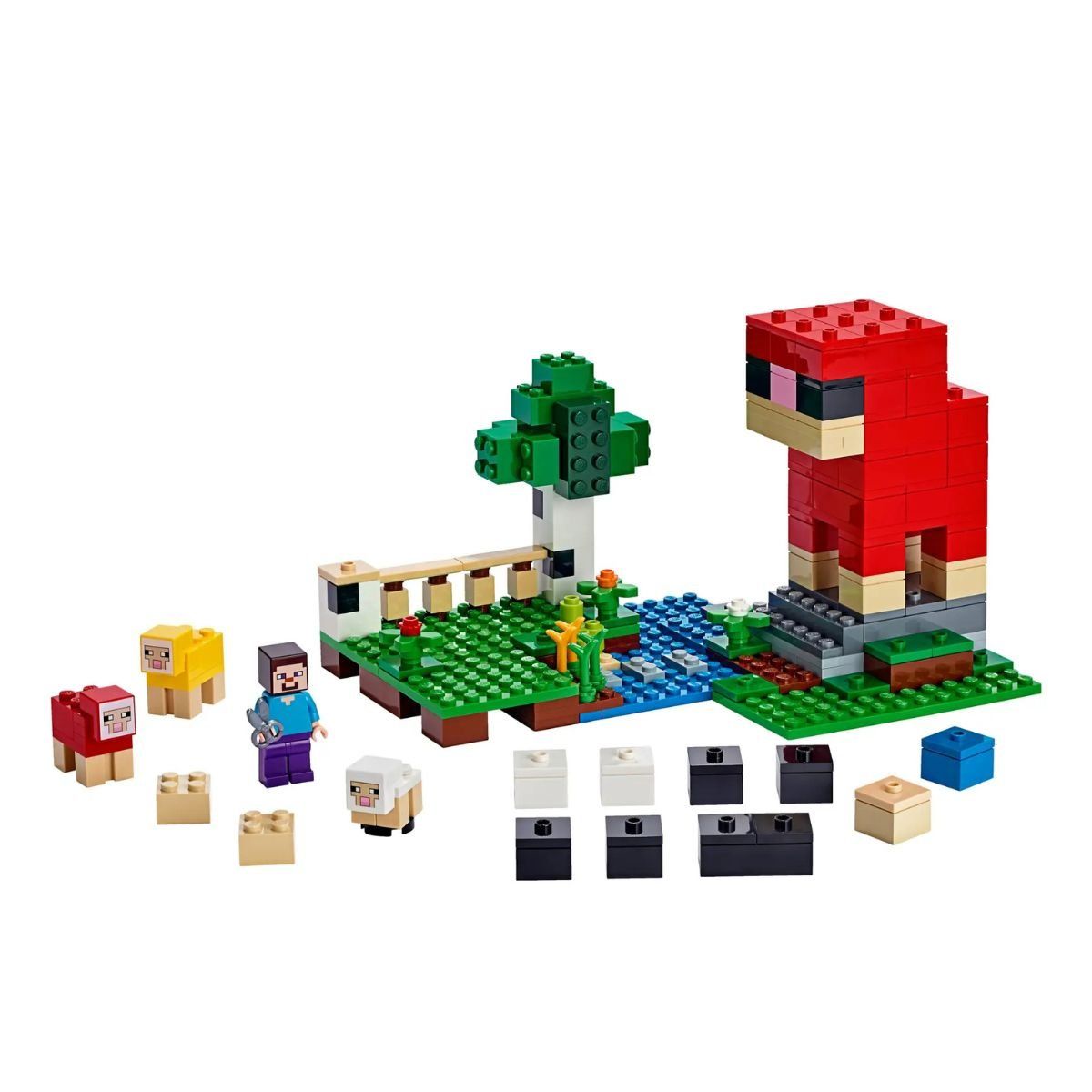 MINECRAFT - Bloques Construcción Minecraft La Granja de Lana My World 305 Pcs