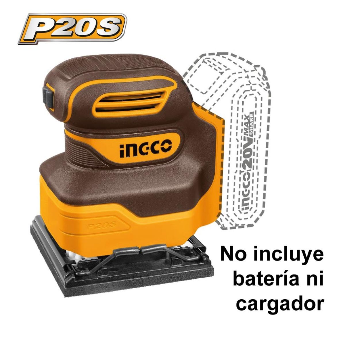 INGCO TOOLS - LIJADORA ORBITAL INGCO 20V CSHSLI2014