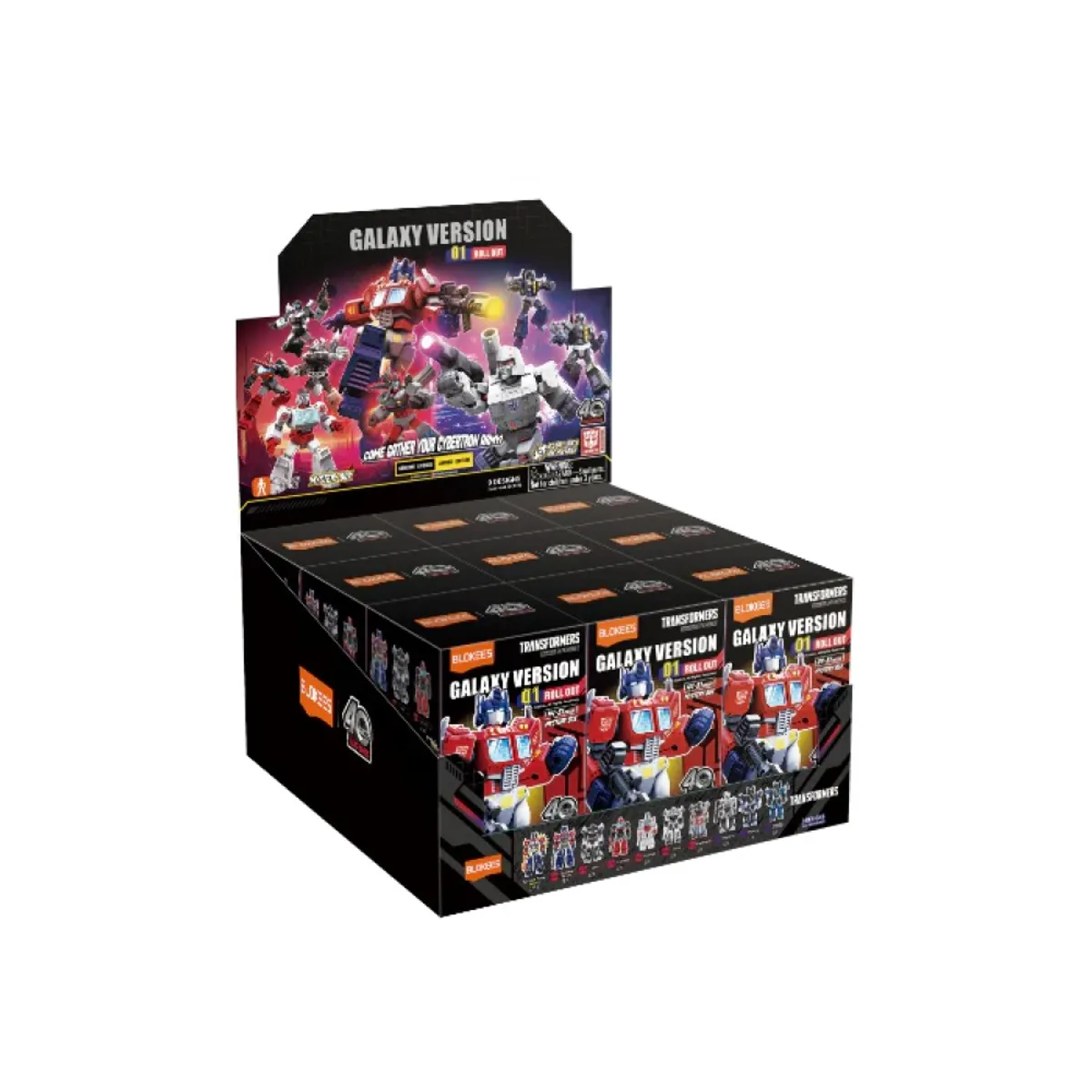 HASBRO - Blokees Caja 9x1 Transformers Galaxy Roll Out Armable 71100