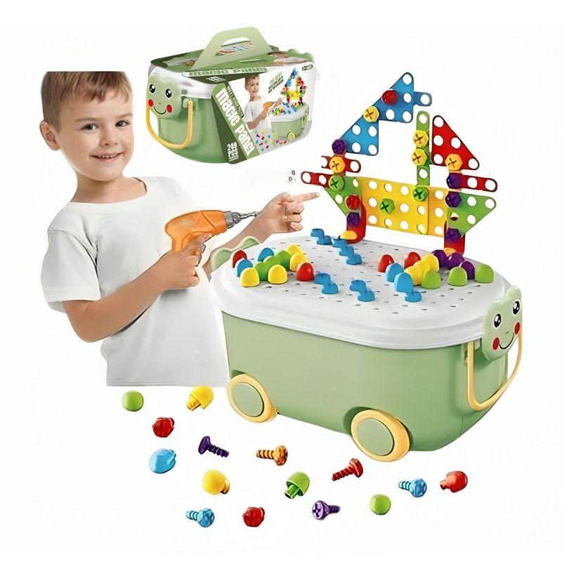 GENERICO - Juguete Creativo Puzzle 2d Y 3d Para Niños 249 Pzas Taladro