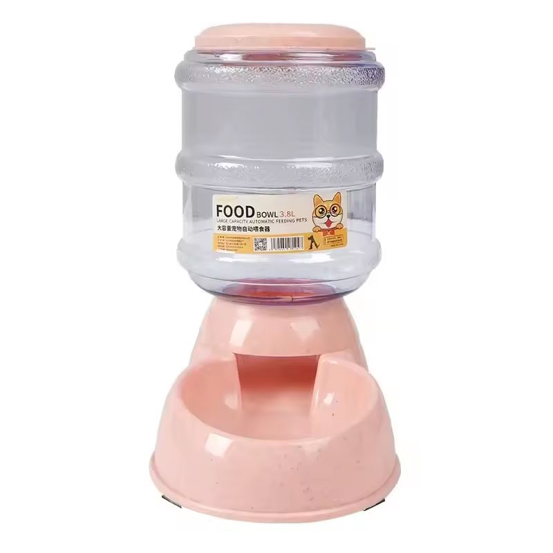 GENERICO - COMEDERO AUTOMÁTICO PARA MASCOTAS 3.8 L ROSADO
