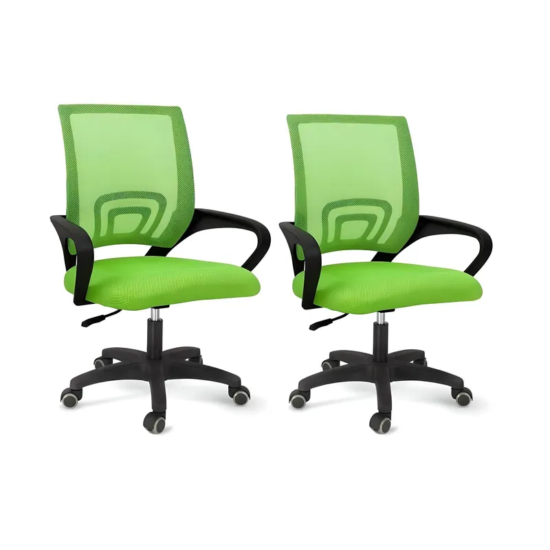 GENERICO - SET X 2 SILLAS DE ESCRITORIO ERGONÓMICAS EJECUTIVAS PREMIUM VERDE