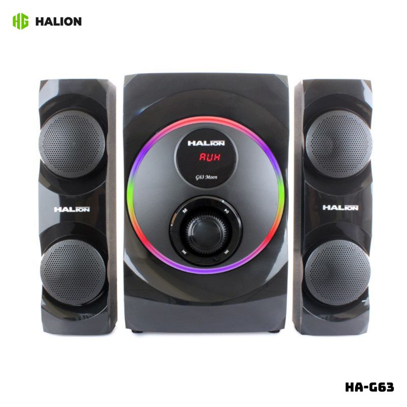 HALION - PARLANTES HALION MOON 2.1 LUZ LED - HA-G63