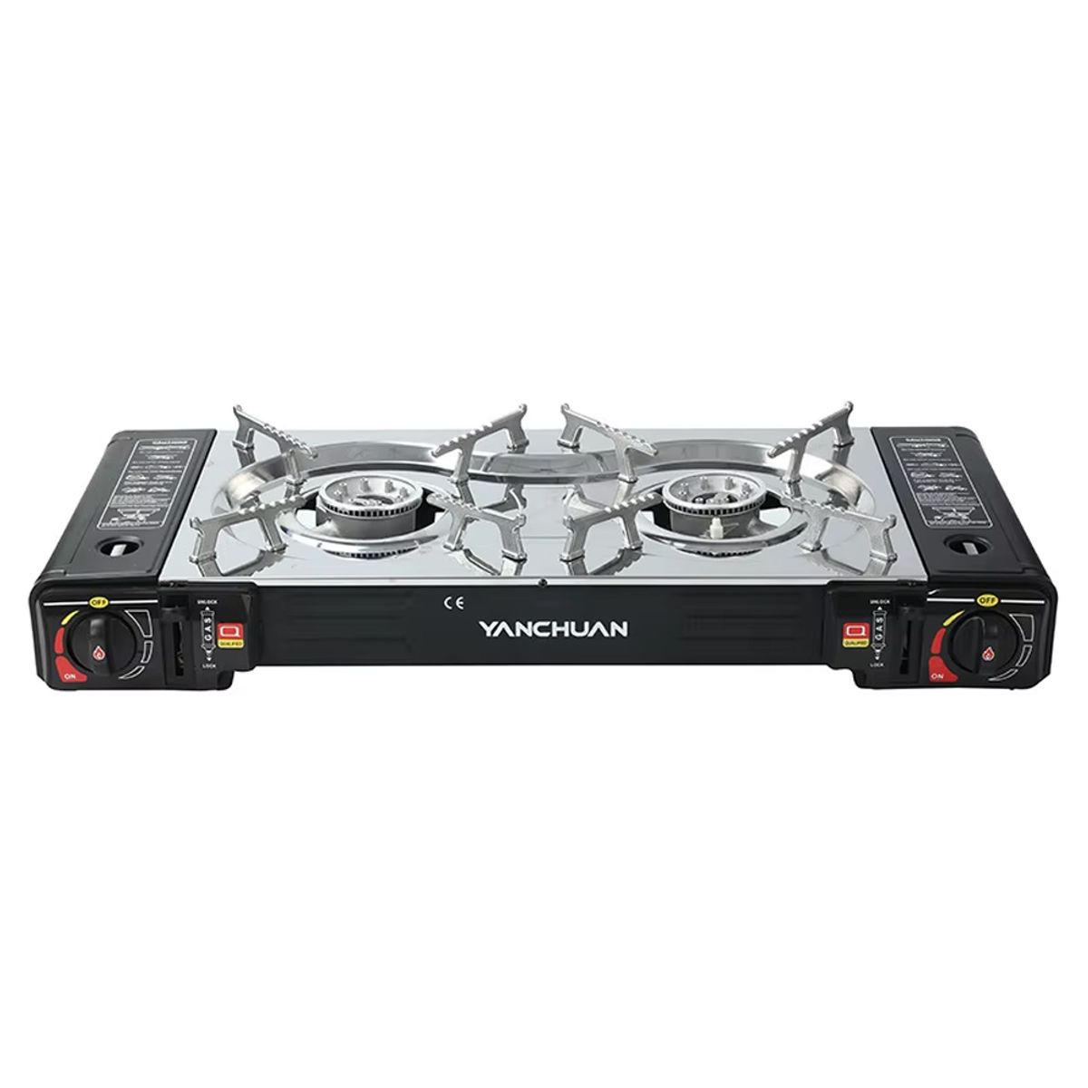 GENERICO - cocina a gas portatil 2 hornillas 2 en 1 picnic camping +GAS
