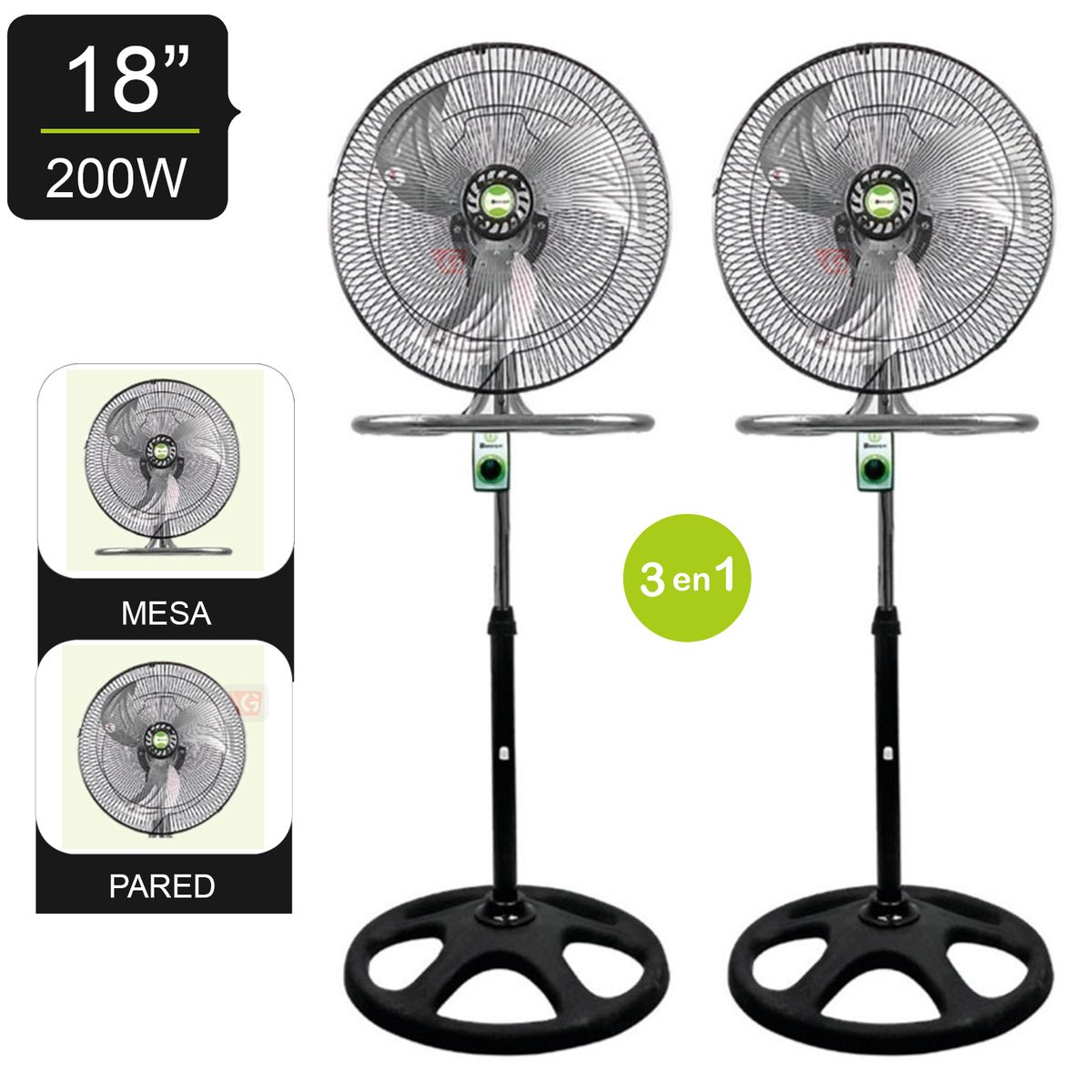 BOSSKO - Combo Ventilador Pedestal 18 200W BK-8218VING