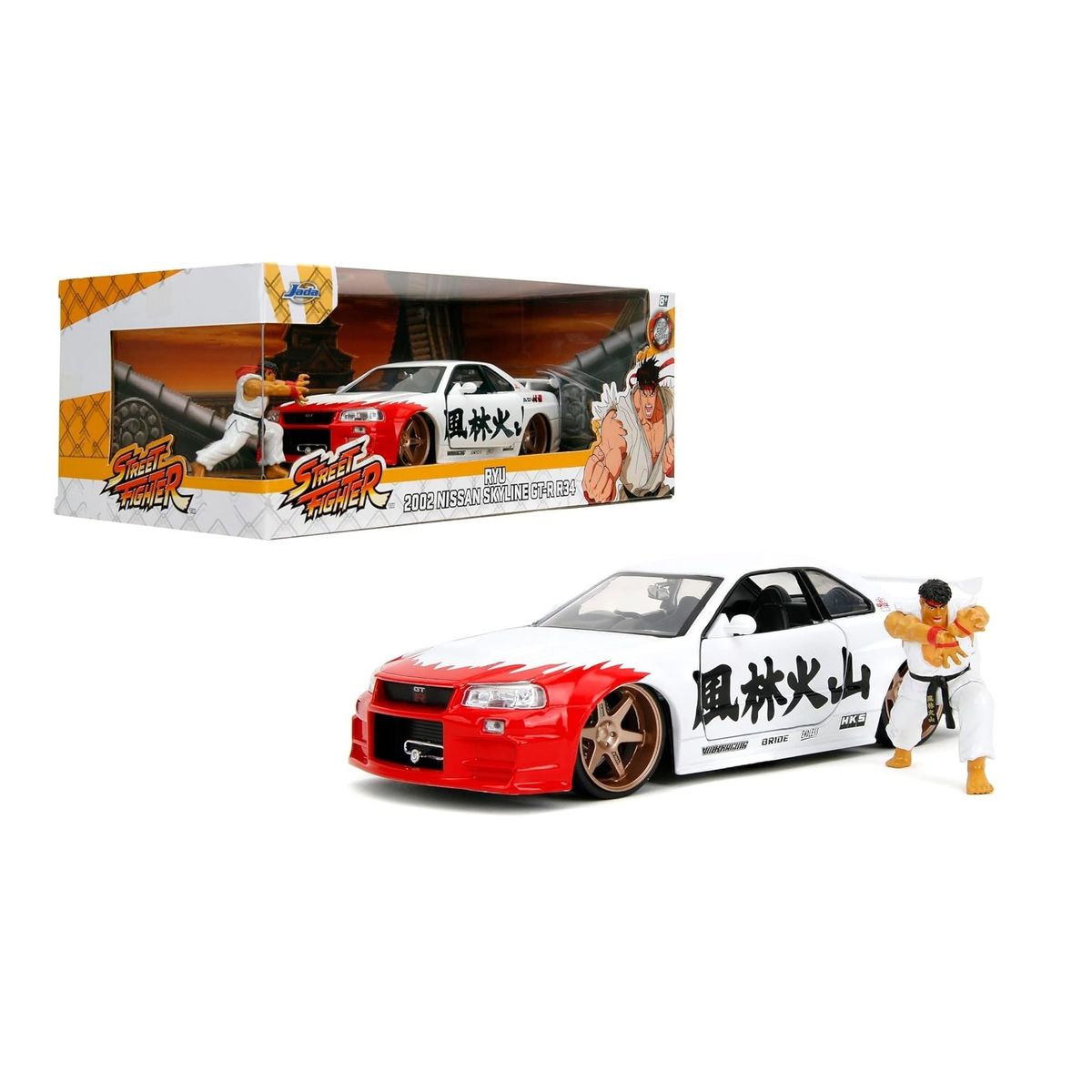 JADA TOYS - AUTO COLECCION NISSAN SKYLINE GTR R34 RYU STREET FIGTHER 124