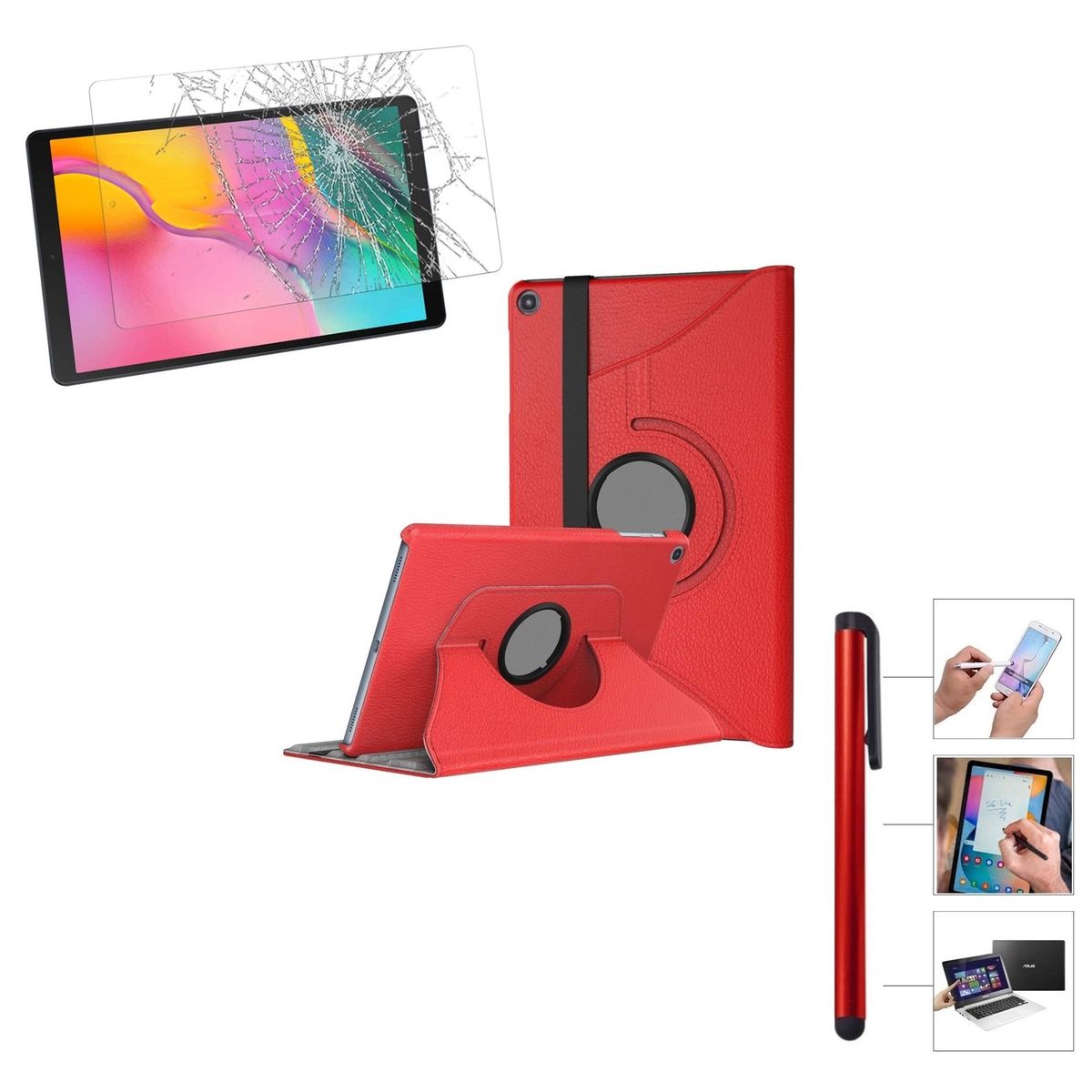 GENERICO - Funda con Mica con Lapiz para Samsung Tab A 10,1 2019 SM-T510 Cover