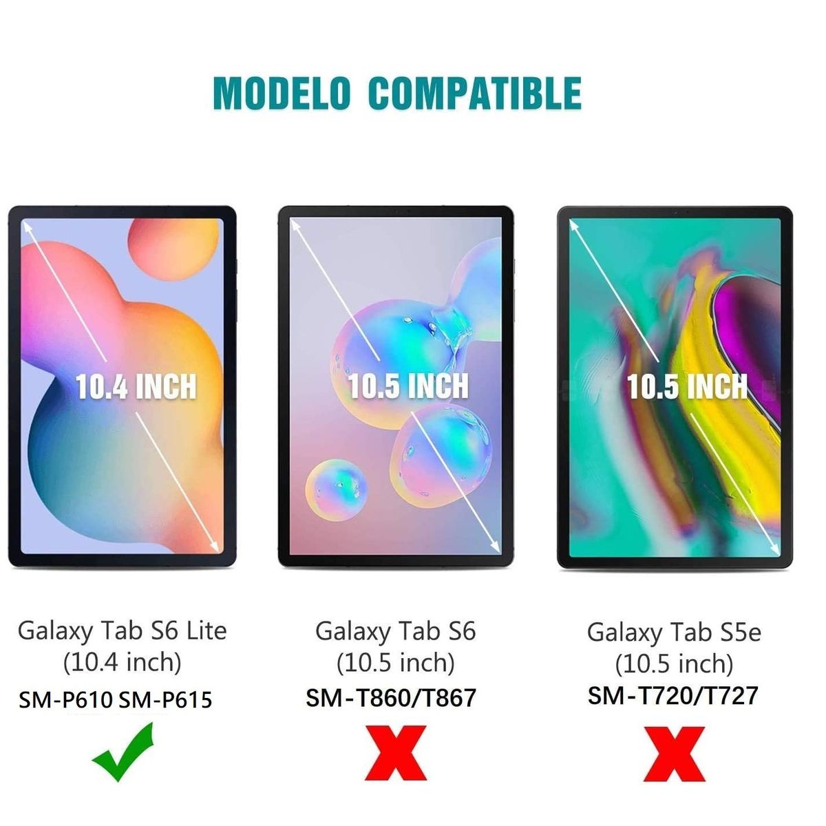 GENERICO - Funda Giratoria + Mica Vidrio + Lapiz Samsung Tab S6 Lite SM-P610 P615