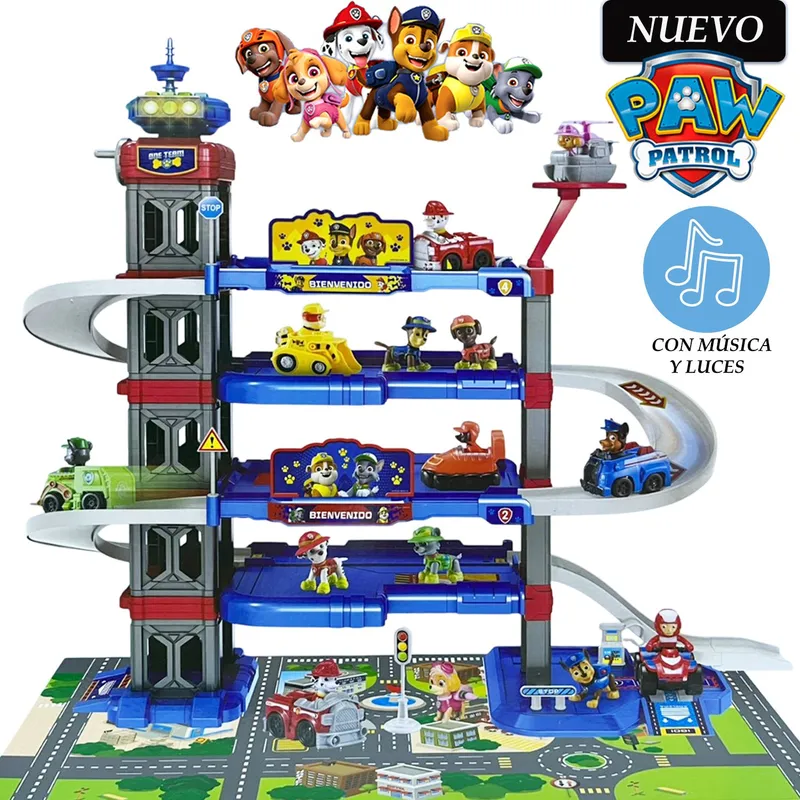 PAW PATROL - Juguete Set de Pista Estacionamiento PAW PATROL 69 cm